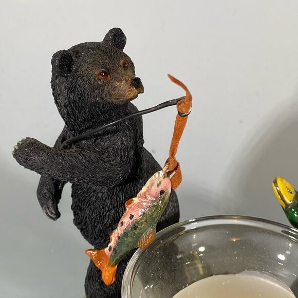 Rivers Edge Bear and Duck Candle Holder - Picture 3 of 7